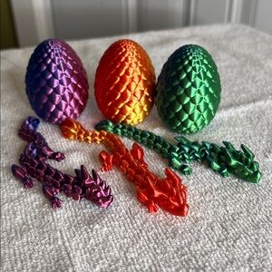 Dragon Bundle #17 Set of 3 Dragons and 3 Eggs